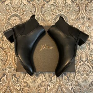 NWT J Crew Chelsea Black Boots Women’s Sz 8.5